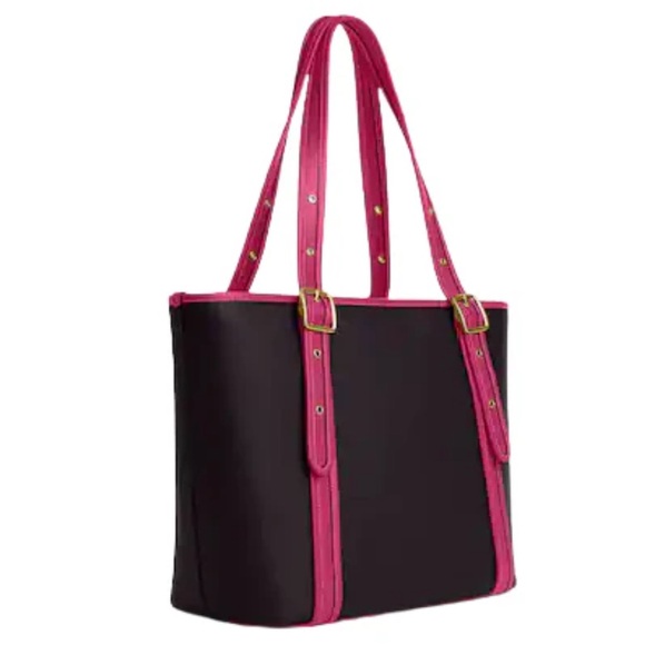 Coach Ashton Tote Bag #CM080 Oxblood & Fuchsia Pebble Leather $450 Retail - NWT - Picture 4 of 16